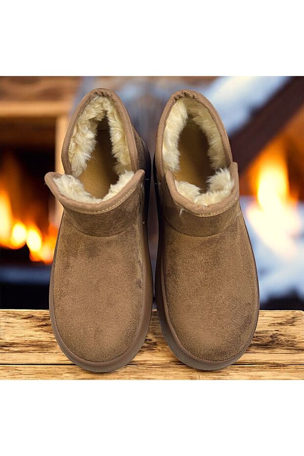 UG MODEL KISA BOY DİKİŞLİ TABAN TÜYLÜ BOT BOOTİE - 4