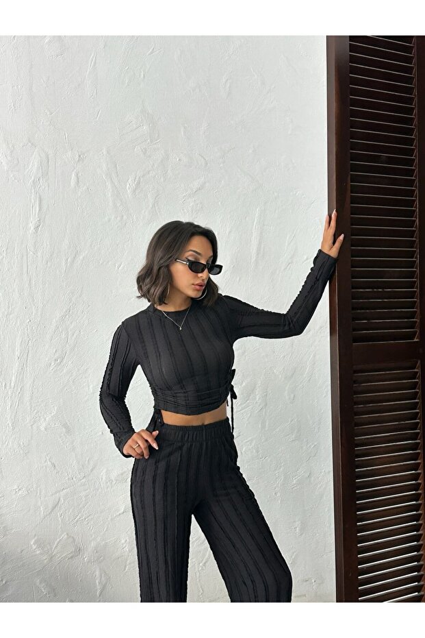 طقم مزدوج بشرابة - 4