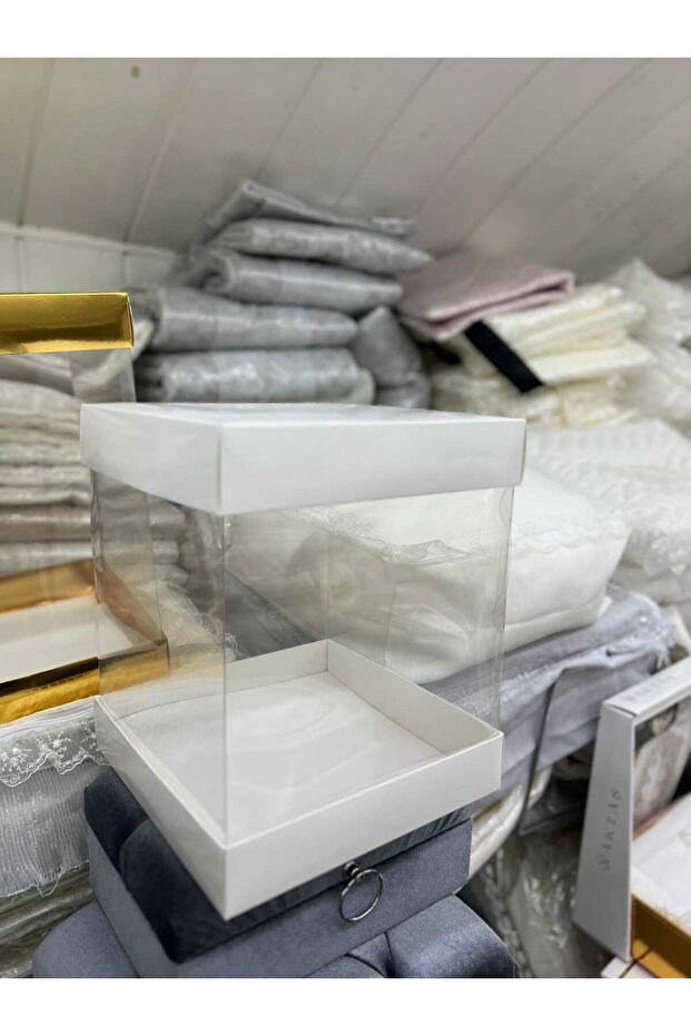 Dowery Box, Acetate Box, Large Size, Double Lid Acetate Box (1 Piece) - 4