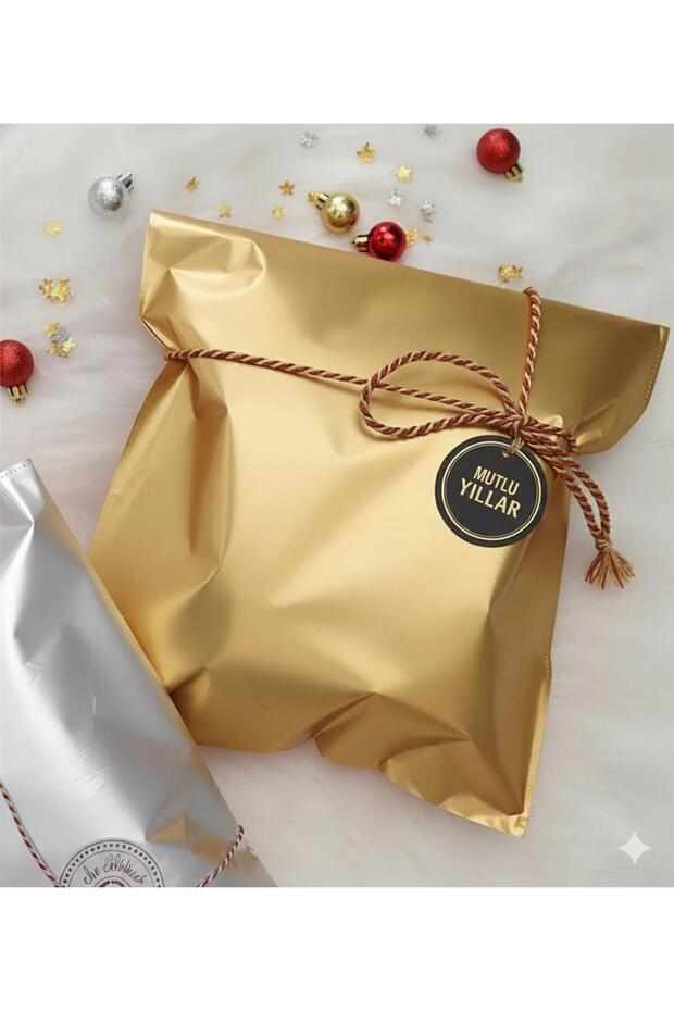 Gift Package 5 Pieces 40X60 Large Size Gold Pre-Adhesive Gift Bags (Suitable for Sweaters, Sweatshirts)