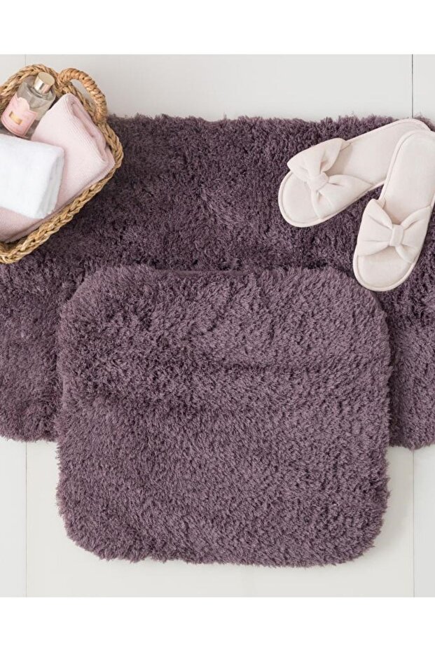 Sheep Bath Mat - Dark Plum - 50x80+45x50 Cm