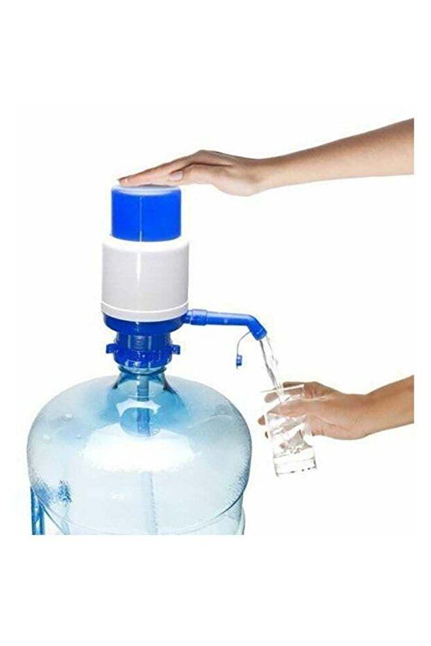 Manual Bottled Drinking Pump White/Blue 17.8x9.8cm