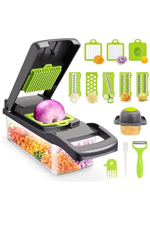 Multifunctional 13-in-1 Food Choppers Onion Chopper Vegetable Slicer Cutter Dicer Veggie chopper wi
