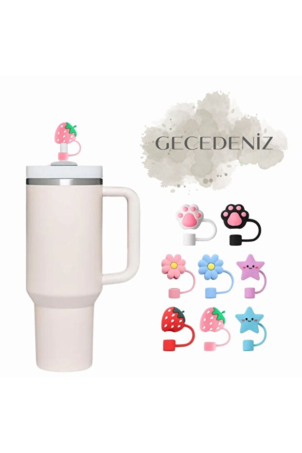 Pipette Stopper Quencher Thermos Compatible Pink Strawberry
