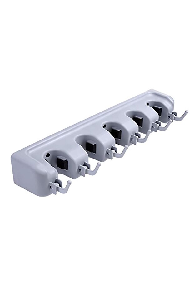 Mop And Broom Tool Holder Organizer T56 Multipurpose Wall Mounted Non Slide Storage Hooks Racks And - 1