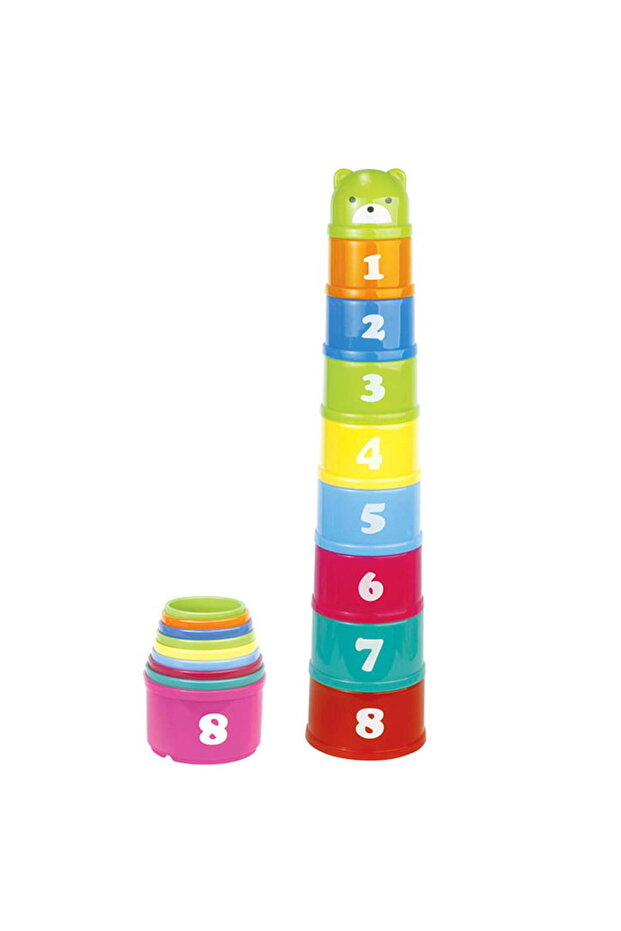 Stacking cubes, colored cubes, cube tower, building set with numbers and letters - 8