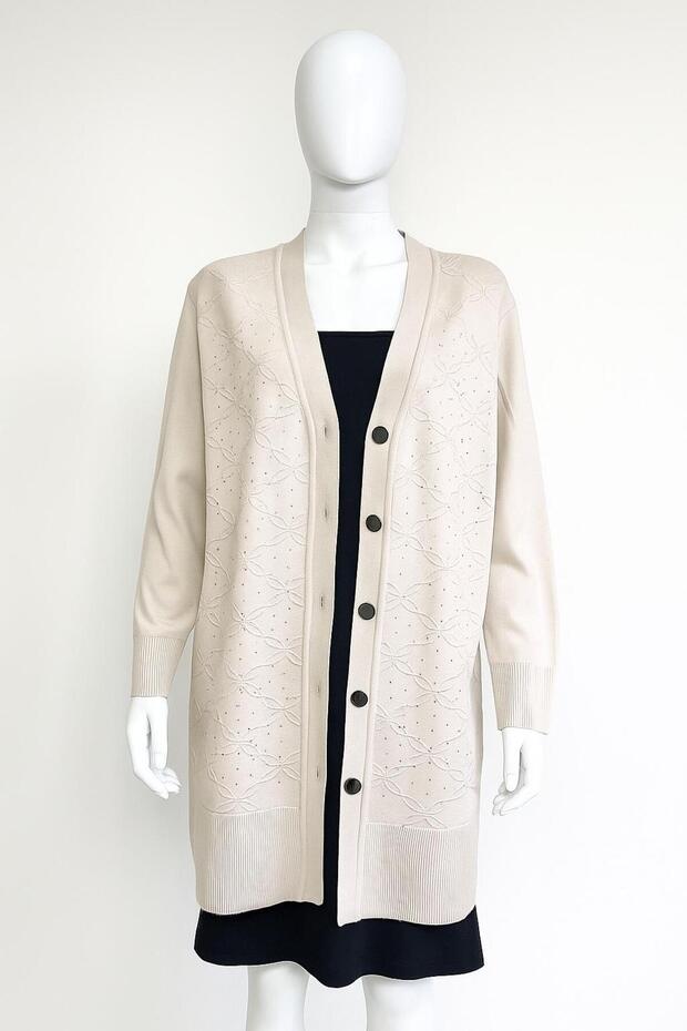 Buttoned Front Cardigan - 1