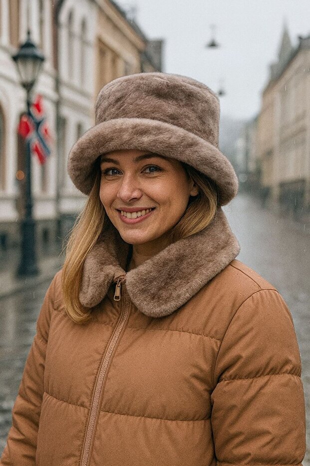 Mink Soft Textured Plush Bucket Women's Hat
