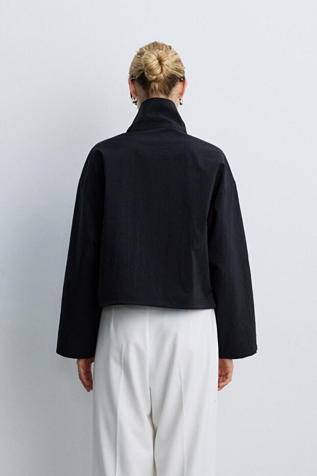 SİYAH DİK YAKA CEKET - 8