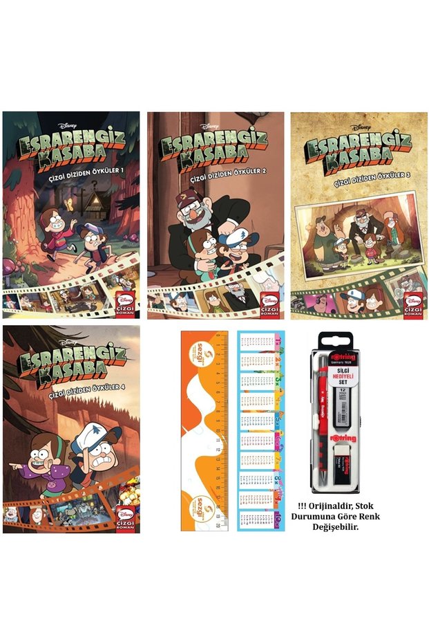 Disney Esrarengiz Kasaba Çizgi Diziden Öyküler 1-2-3-4 (Ages 7+) and Tikky Versatil 0.7 School Set