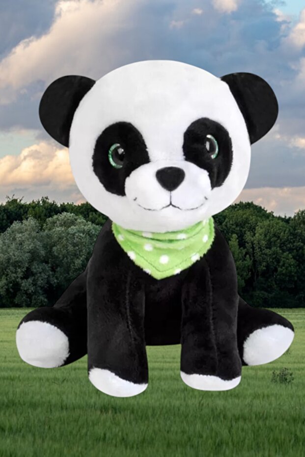 Toy Sitting Plush Panda 15 cm (Glass-Eyed)