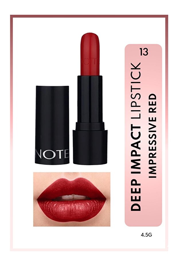 Note Deep Impact Lipstick-Yarı Parlak Ruj - 1