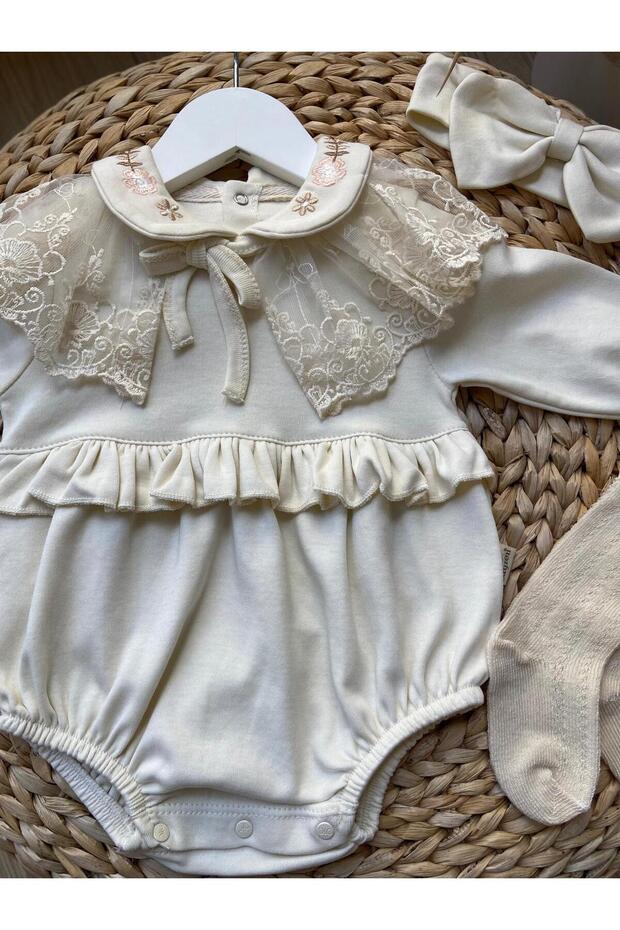 Kız Bebek Üçlü Romper - 2