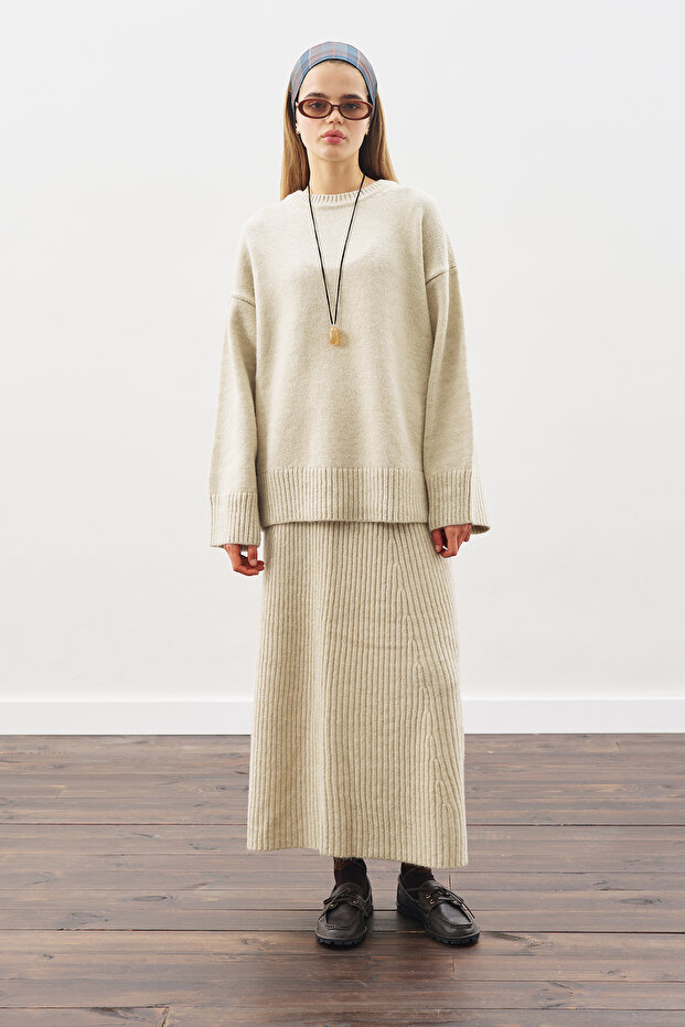 CHUNKY OVERSIZE KAZAK BEJ - 7