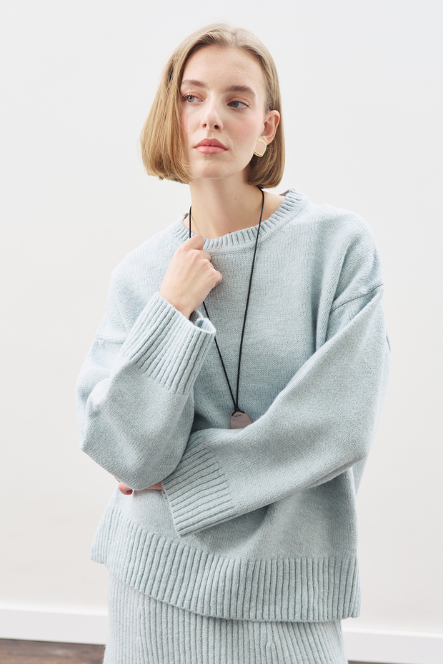 CHUNKY OVERSIZE KAZAK MAVİ - 2