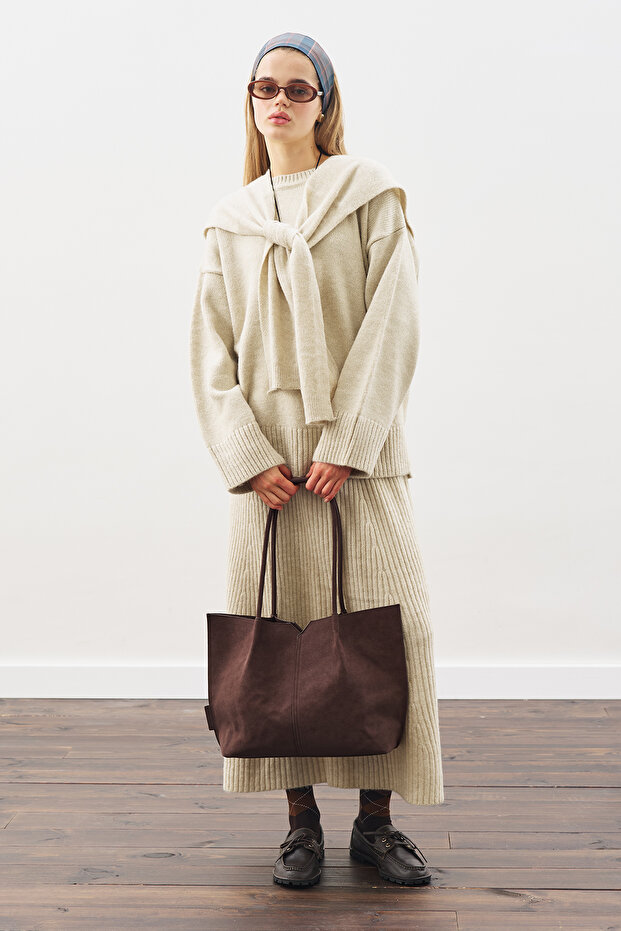 CHUNKY OVERSIZE KAZAK BEJ - 1