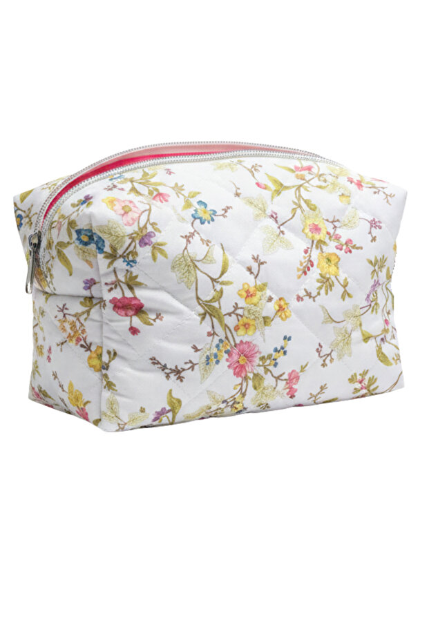 Quilted Makeup Bag – Soft Textured & Large Capacity Travel Organizer