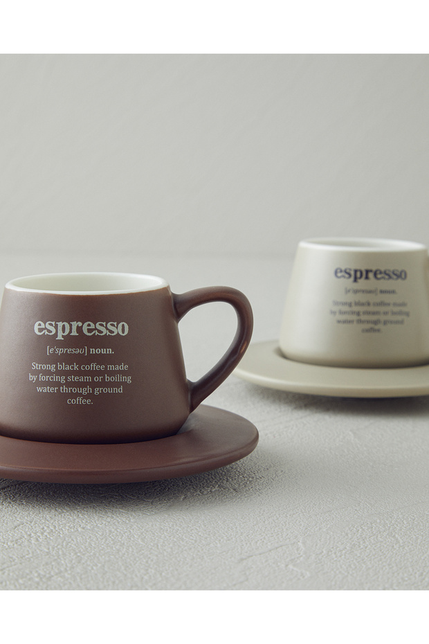 Phoebe New Bone China 4 Parça 2 Kişilik Kahve Fincan Takımı 90 ml Kahve-Yeşil - 3