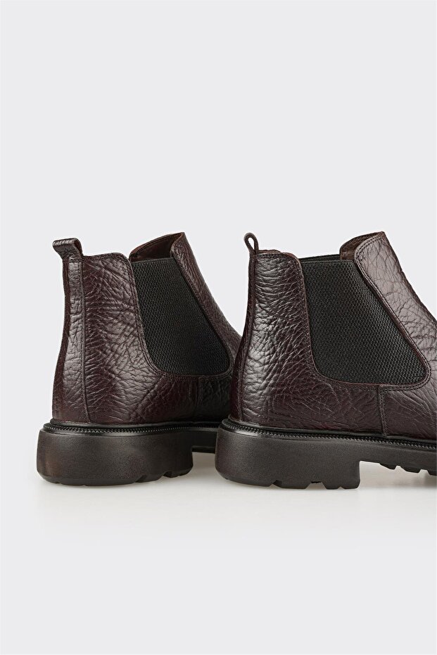 Kahve Deri Erkek Günlük Bot - 4