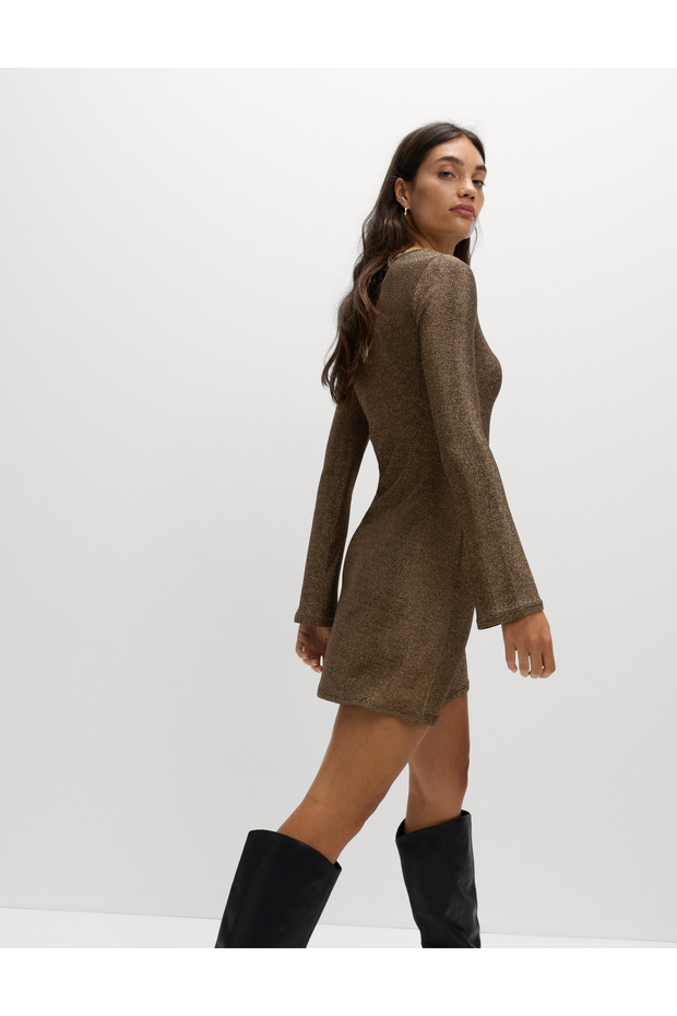 Parıltılı Mini Elbise - 4