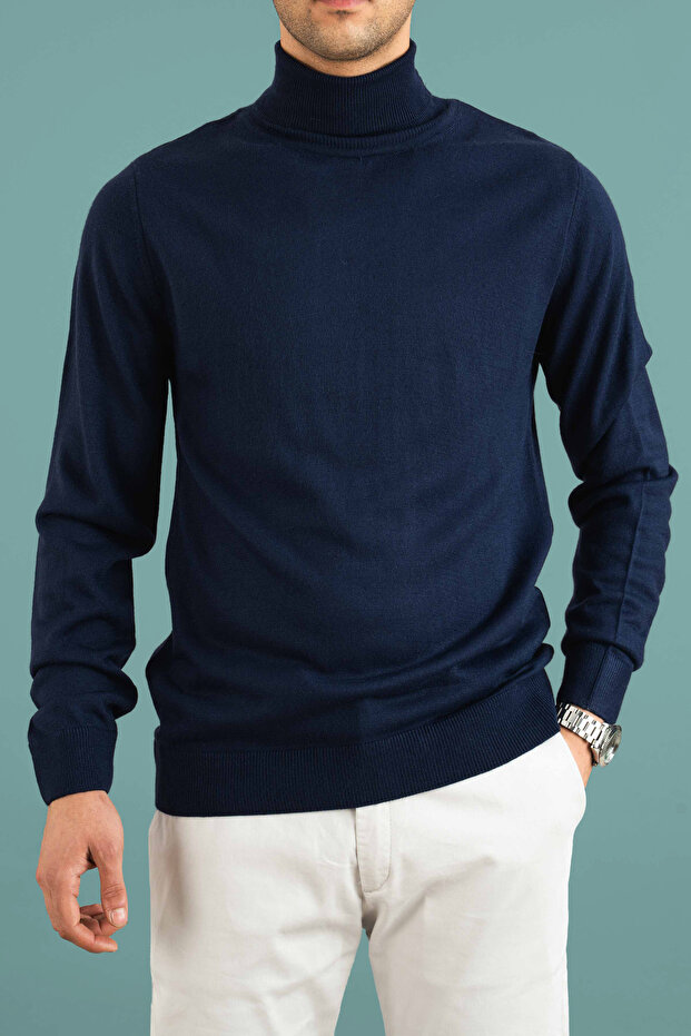 Men's Slim Fit Turtleneck Knitwear Sweater