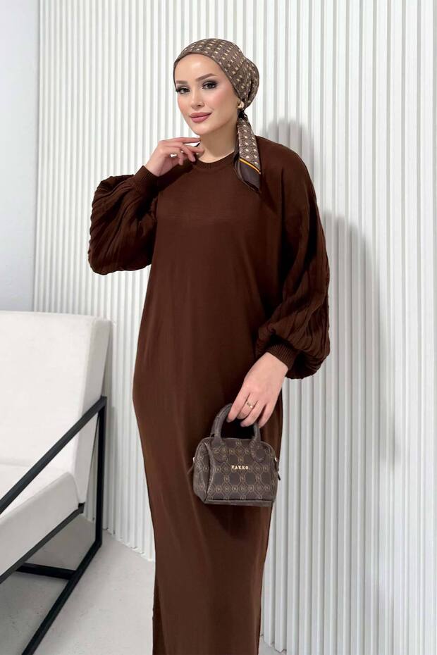 Basic Triko Elbise 70-2421 - 5