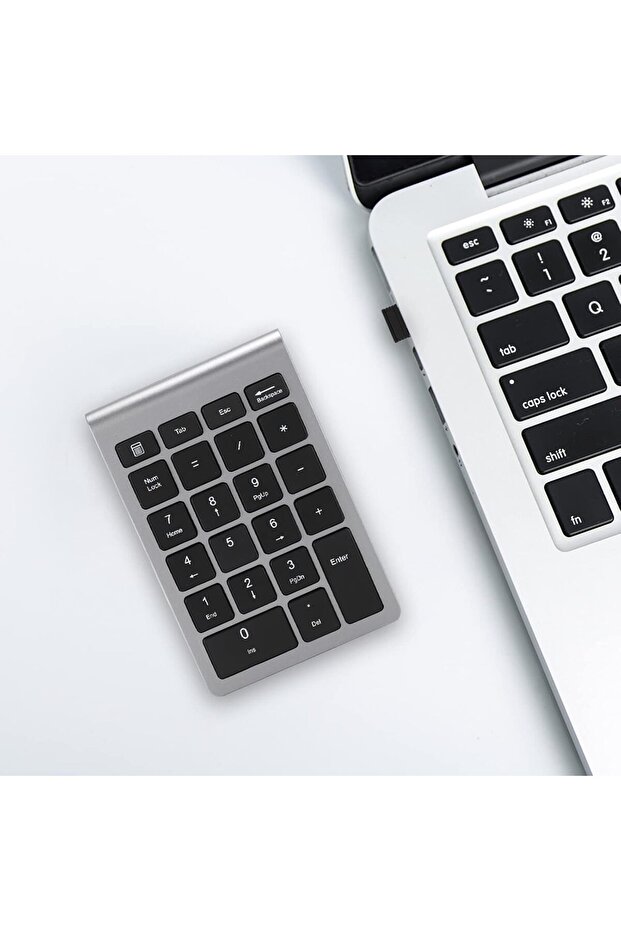 لوحة مفاتيح رقمية لاسلكية مكونة من 22 مفتاحًا مع مستقبل USB 2.4 جيجاهرتز - رمادي مريح - 6