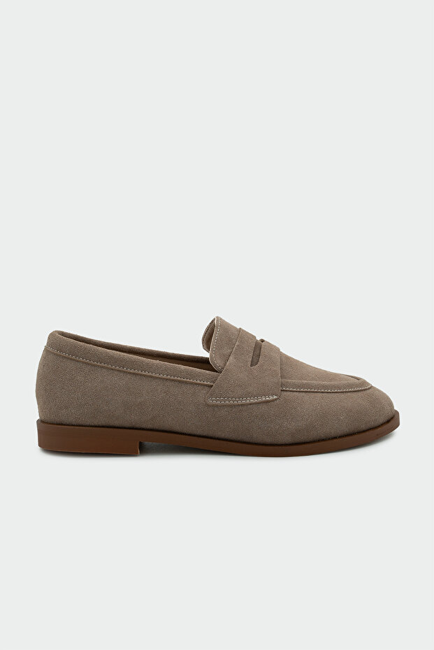 Desna Mink Suede Flat Sole Women's Shoes