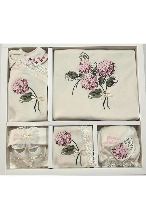 100% Cotton Baby Girl Hospital Embroidered 10-Piece Hospital Discharge Set White Eda.Byz.5456