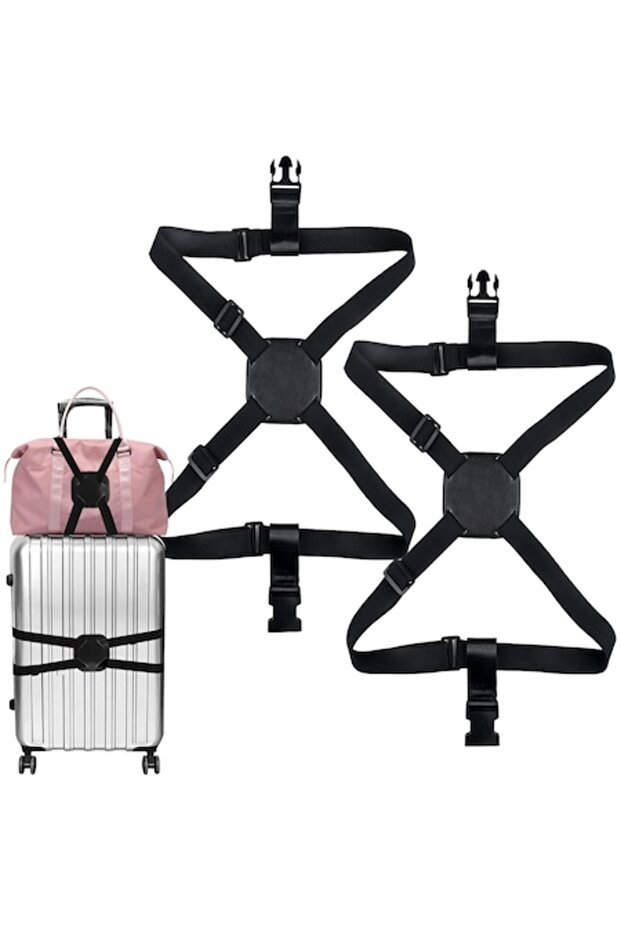 Set de 2 curele elastice pentru bagaje - 1