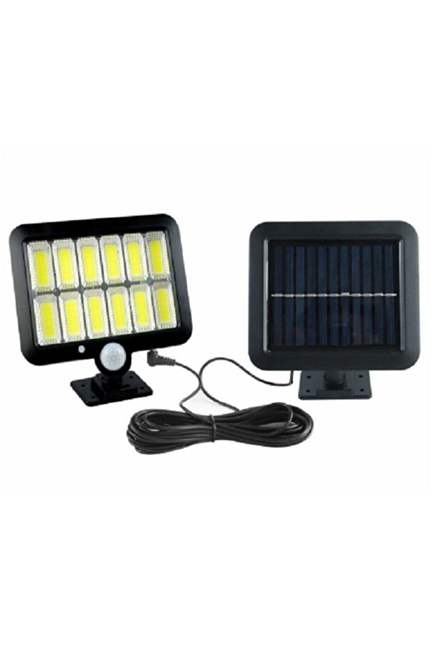 LED Solar Lamp, Rectangular Model, Bibilel, White, Black - 3