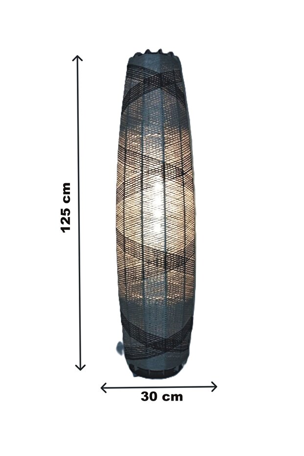 Bohem,Ahşap,Rustik,Jüt,Hasır,Doğal Lambader 125*32 - 7