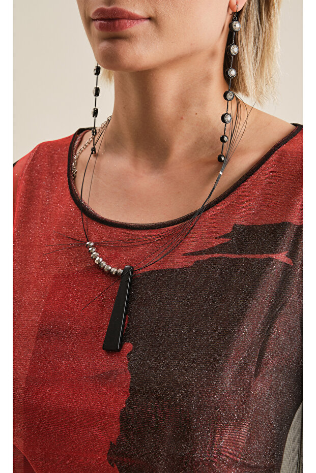 Tül Detaylı Elbise - 3