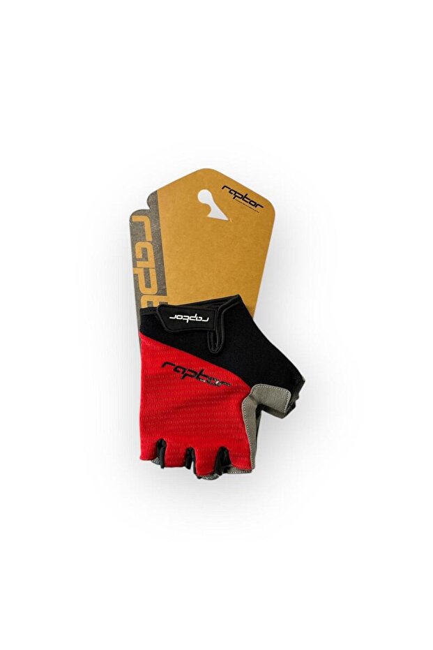 Velcro Short Finger Cycling Gloves Mtb Half Finger Red M(Medium) Size
