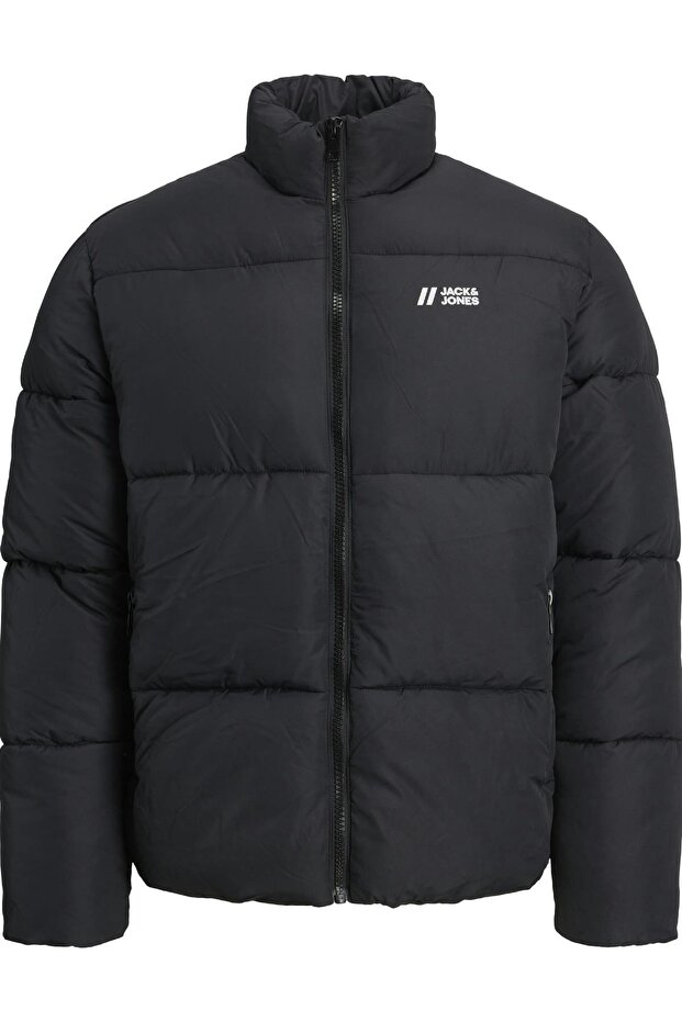 Erkek JJMAX Puffer Mont – Siyah, Dik Yaka, Su Geçirmez, Regular Fit, Kışlık Şişme Mont - 3