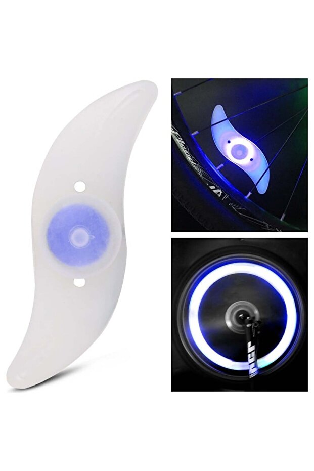 Bisiklet İçin Led Lastik Jant Işıkları Işık Pil Ile Çalışır (1 Adet) - 1