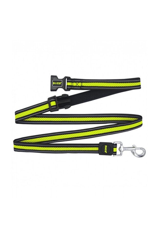 MESH LEASH SMALL for dog (SAFETY LIME 180 CM)