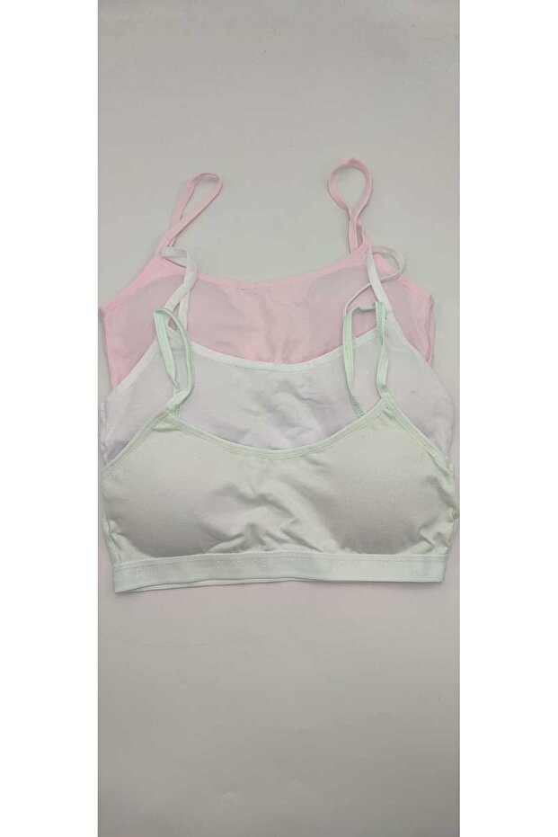Girl's 3-Piece Bustier with Straps and Padded Inside