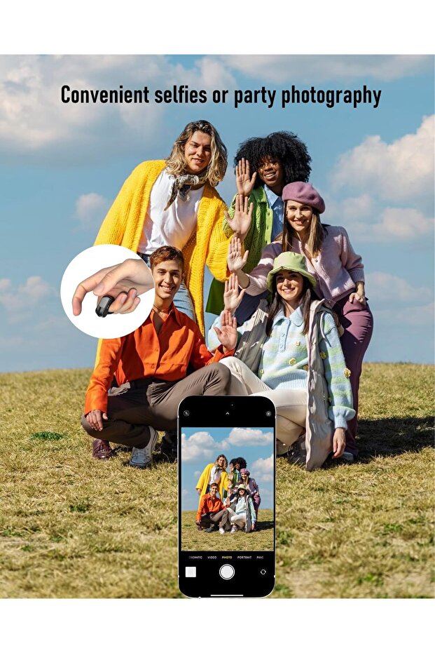 TikTok Scrolling Ring with Touchpad — Bluetooth Wireless Scroller (Black) - 6