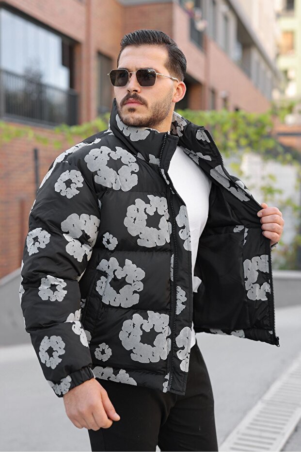 معطف رجالي منقوش - 3