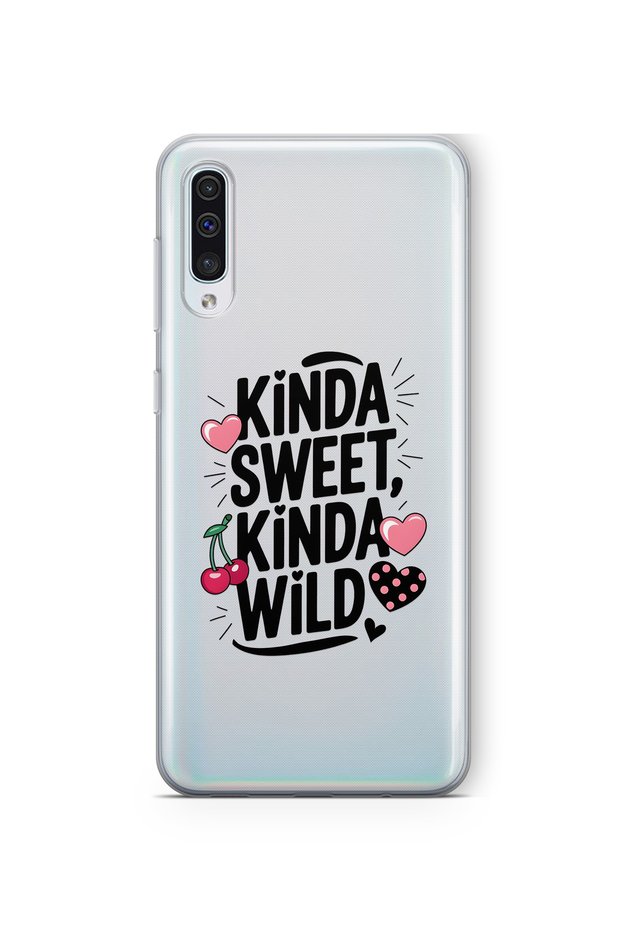 Samsung Galaxy A50 / A30S Compatible Kinda Sweet Kinda Wild Patterned Transparent Phone Case