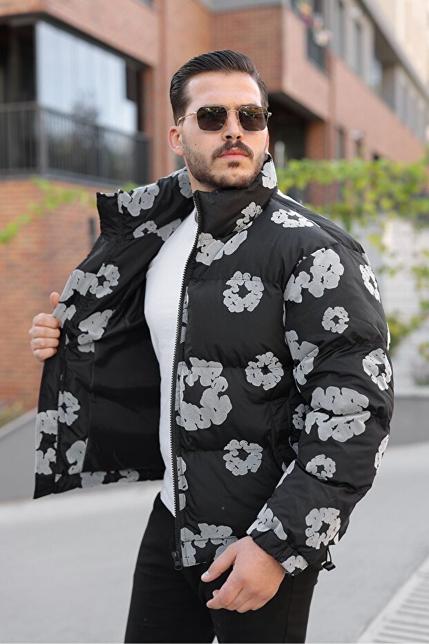 معطف رجالي منقوش - 4