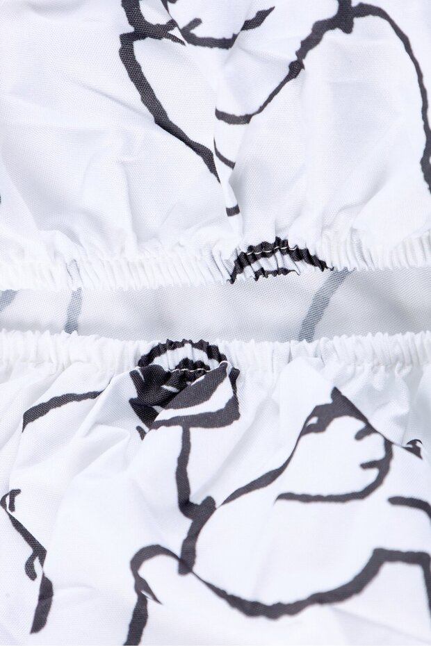 ملاءة سرير مزدوجة مطبوعة برسومات جرافيكية، متعددة الألوان - 3