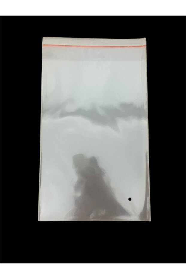 100 Adet 20x35 Cm Bantlı Yapışkanlı Şeffaf OPP Jelatin Poşet, Şeffaf Poşet ( 20X30+5) - 6