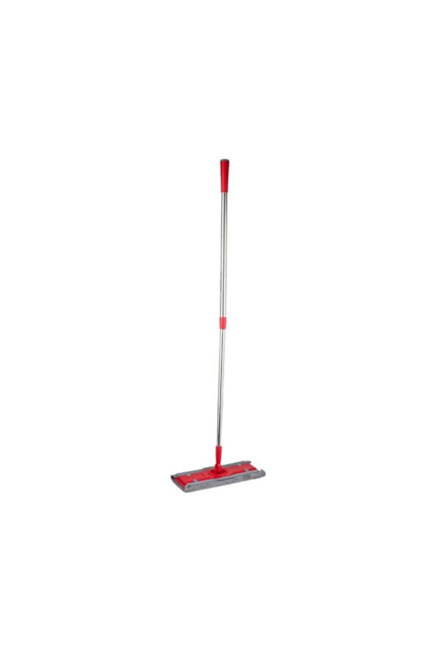 Flat mop with microfiber cloth, Dirt Devil, universal, adjustable handle, red/gray - 2