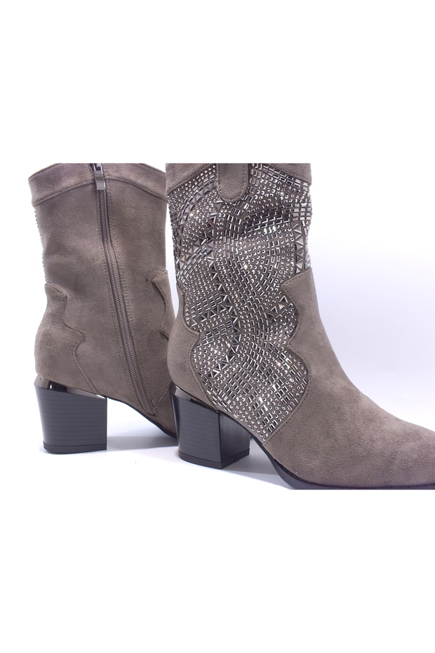 25K135-2 Taşlı kovboy Bot - 5