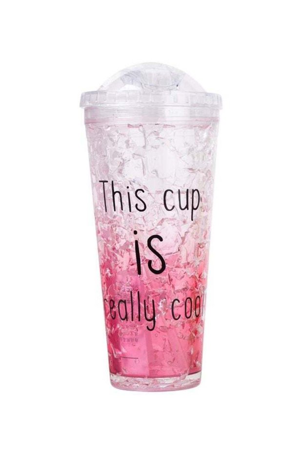 Cold Drinks Tumbler Pink/Clear