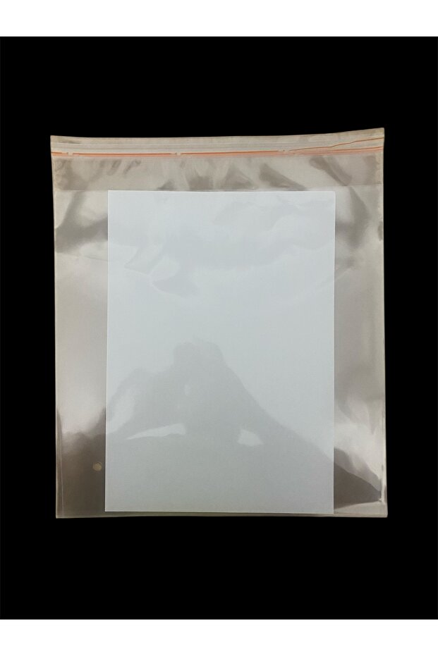 100 Adet 30x35 Cm Bantlı Yapışkanlı Şeffaf Opp Jelatin Poşet Torba, Şeffaf Poşet ( 30x30+5 ) - 3
