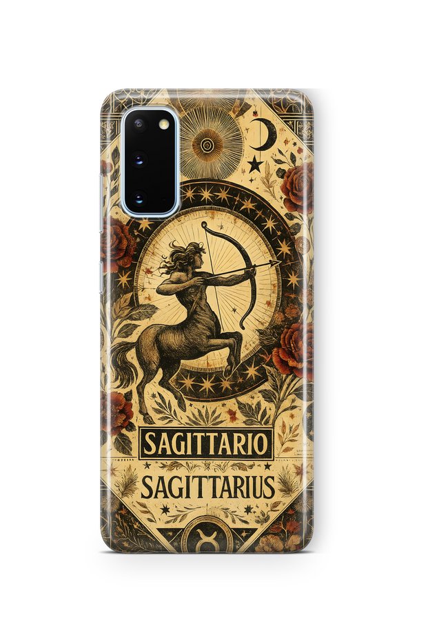 Samsung Galaxy S20 Fe Compatible Sagittarius Patterned Transparent Phone Case