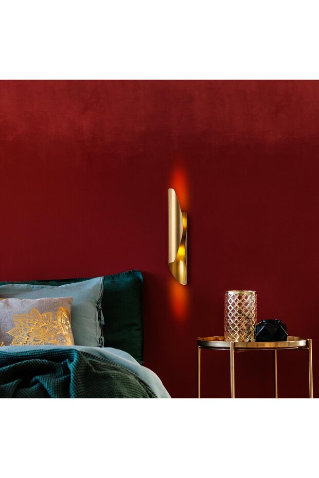 Flare Modern Bidirectional Metal Sconce Glossy Gold, Rustic Decorative Wall Lamp Flare-15356